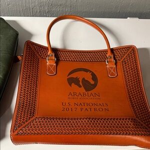 Orange Leather Tote - U.S. Nationals 2017 Patron
